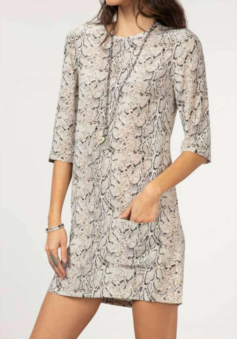 Clothing * | Equipment Aubrey Dress In Women Natural/Snakeskin Print