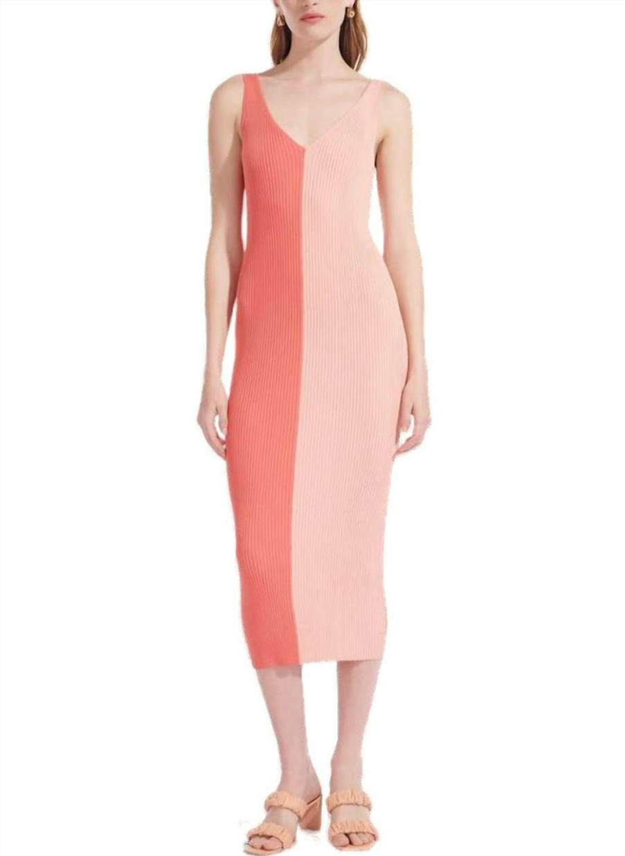 Clothing * | Staud Dana Dress In Women Bittersweet/Peach