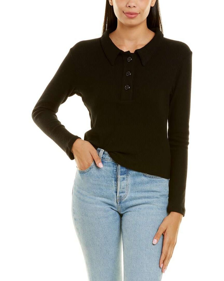 Clothing * | Lna Marta Brushed Rib Top Women Black