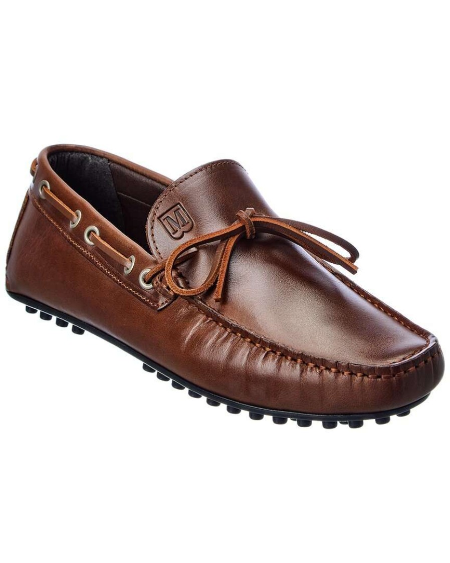 Shoes * | M By Bruno Magli Tino Leather Loafer Men Brown