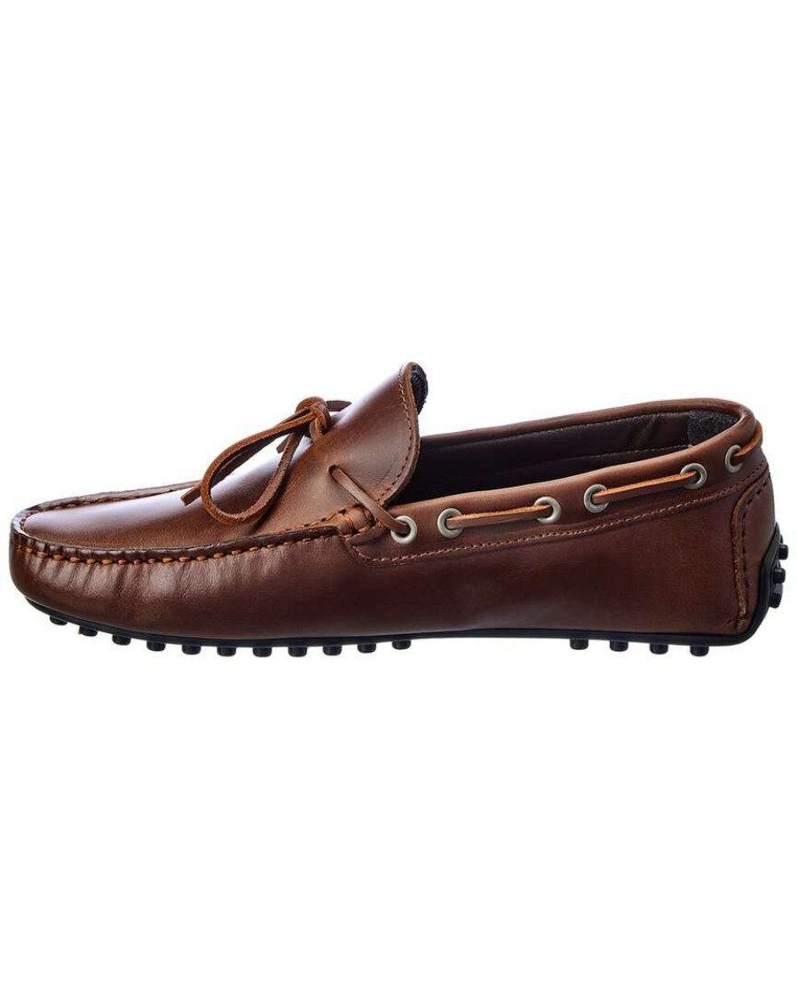 Shoes * | M By Bruno Magli Tino Leather Loafer Men Brown