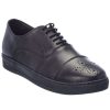 Shoes * | M By Bruno Magli Stefanucci Leather Sneaker Men Black