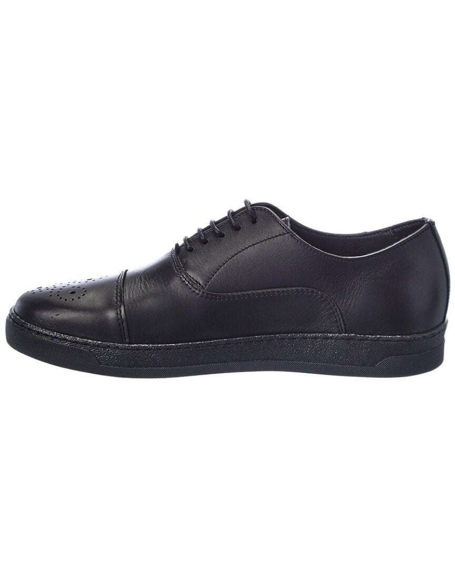 Shoes * | M By Bruno Magli Stefanucci Leather Sneaker Men Black