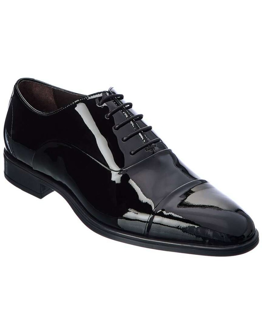 Shoes * | M By Bruno Magli Mario Patent Oxford Men Black