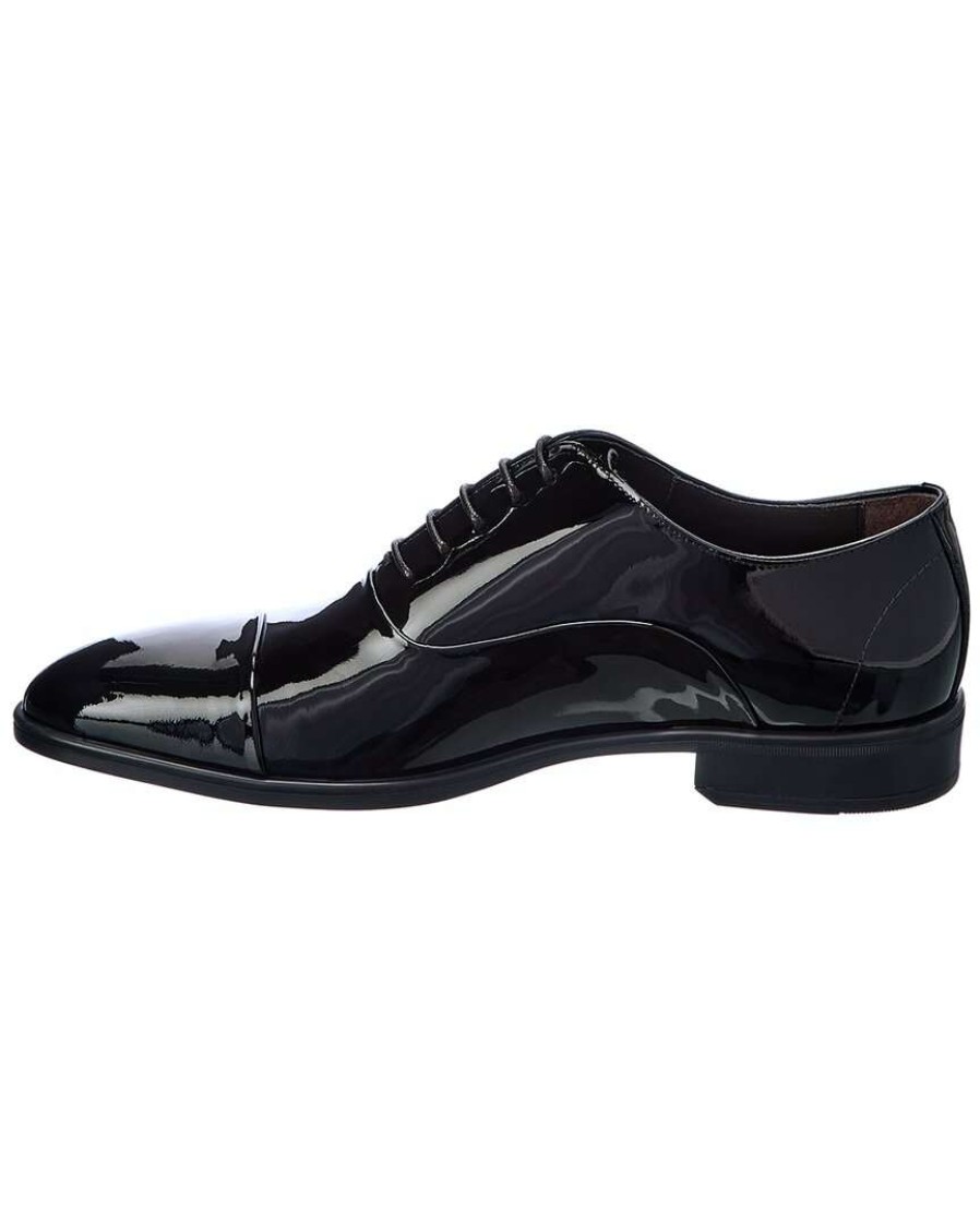 Shoes * | M By Bruno Magli Mario Patent Oxford Men Black