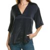 Clothing * | Equipment Akilah Silk Blouse Women Blue