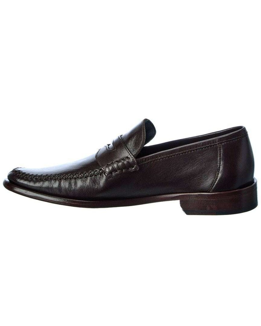 Shoes * | M By Bruno Magli Rho Leather Loafer Men Brown