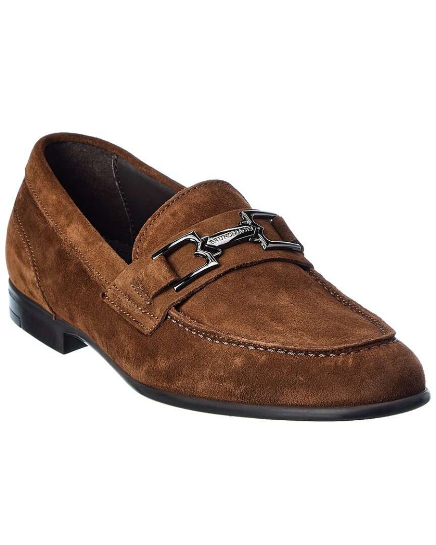 Shoes * | M By Bruno Magli Fermo Note Suede Loafer Men Brown