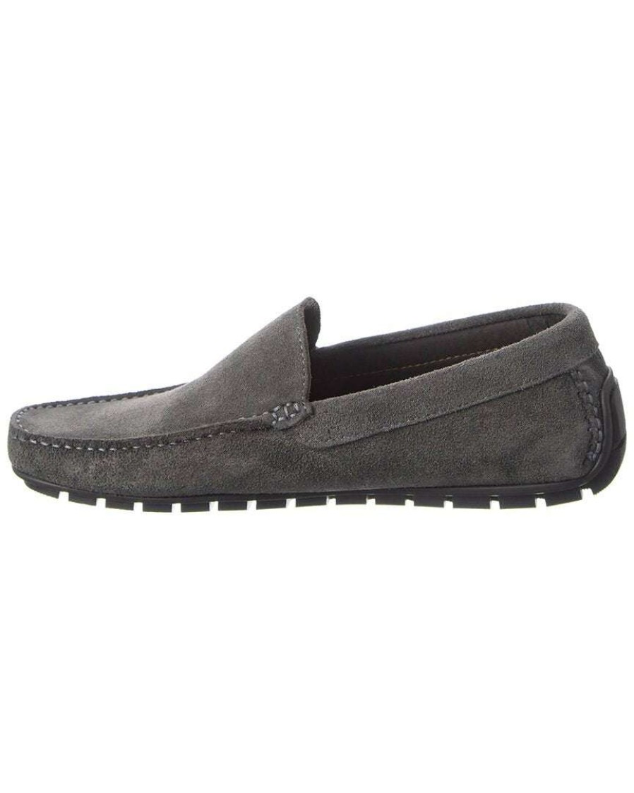 Shoes * | M By Bruno Magli Xenia Suede Loafer Men Grey