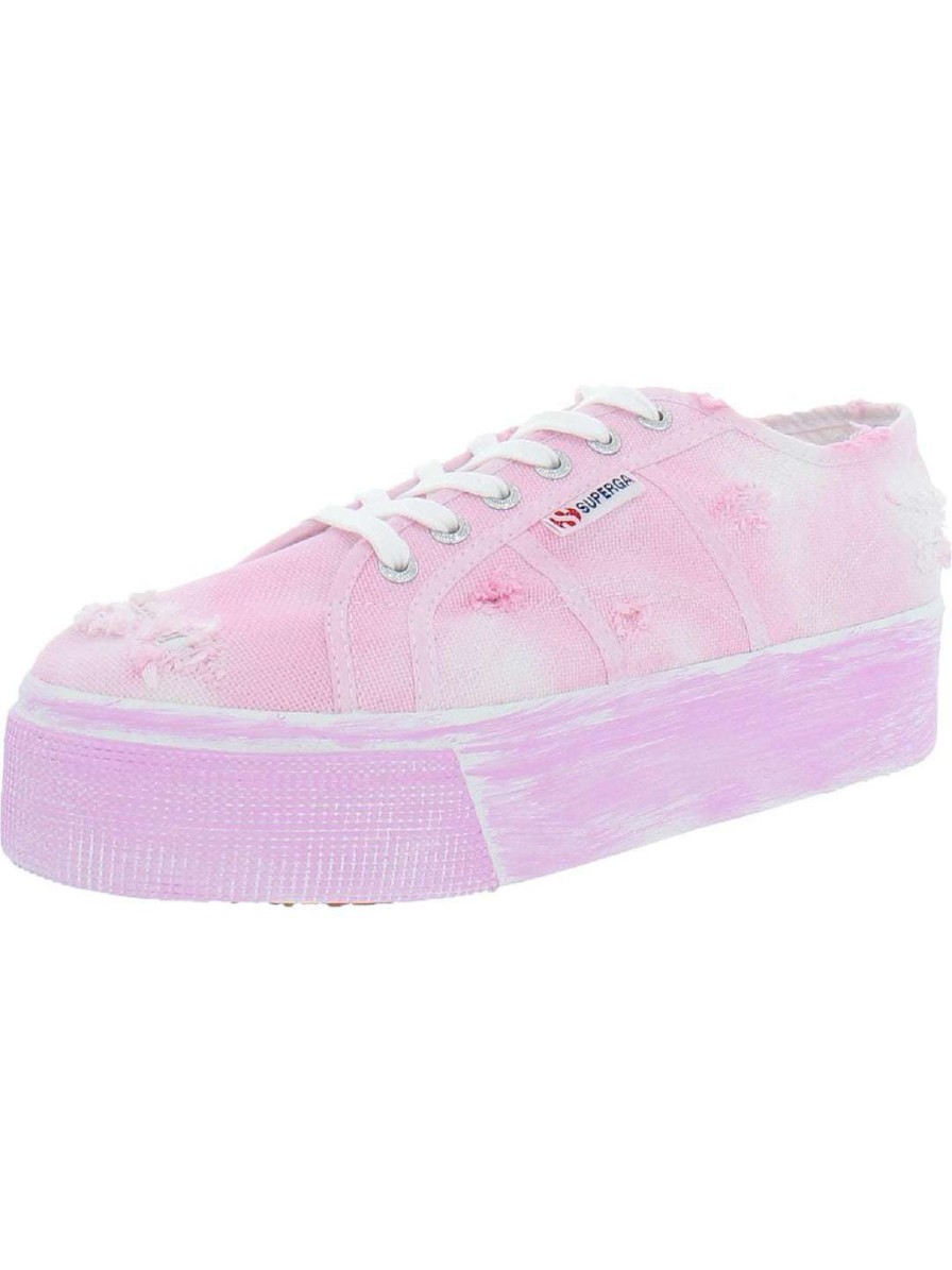 Shoes * | Superga 2790 Stone Washed Womens Fitness Lifestyle Casual And Fashion Sneakers Faded Pink