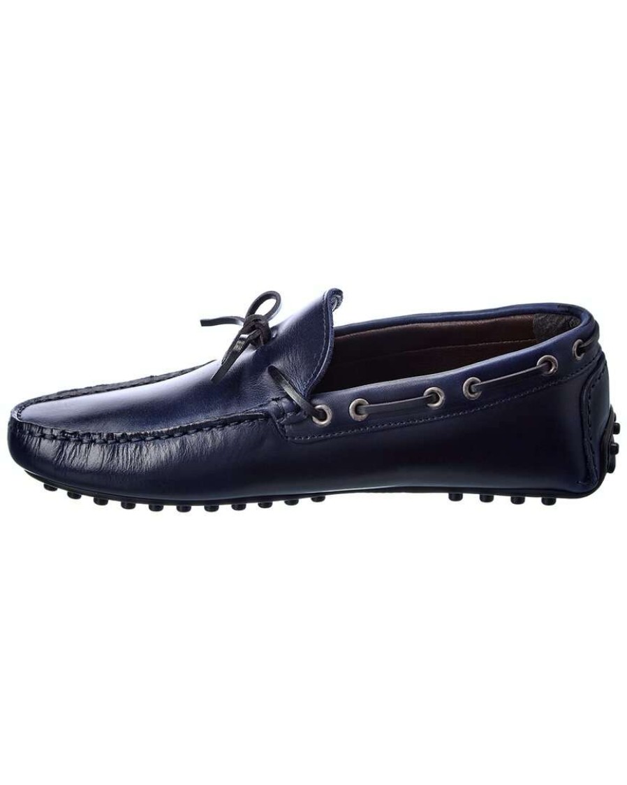 Shoes * | M By Bruno Magli Tino Leather Loafer Men Blue