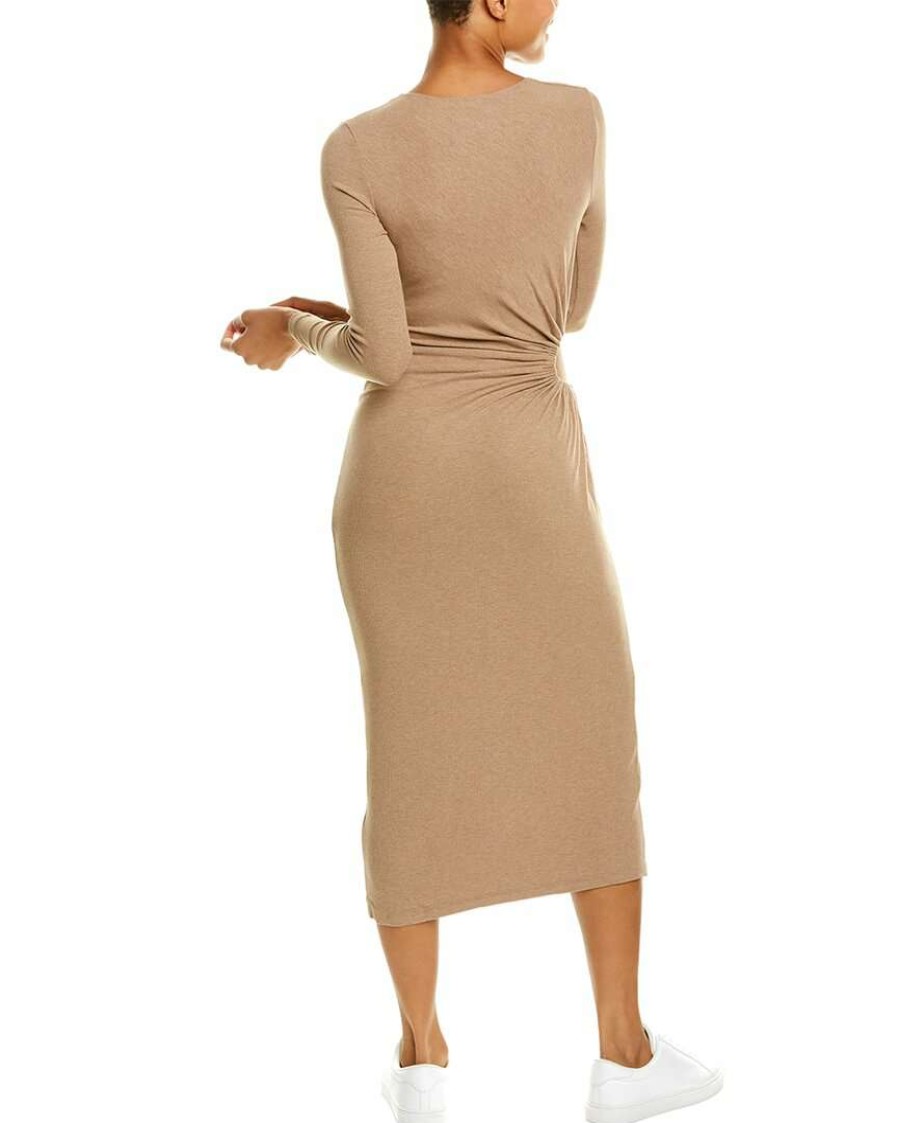 Clothing * | Lna Ami Rib Midi Dress Women Brown