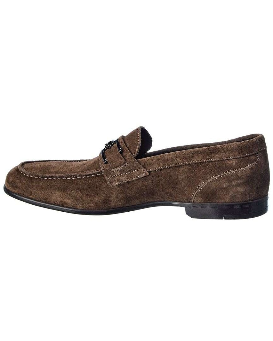 Shoes * | M By Bruno Magli Fermo Note Suede Loafer Men Brown