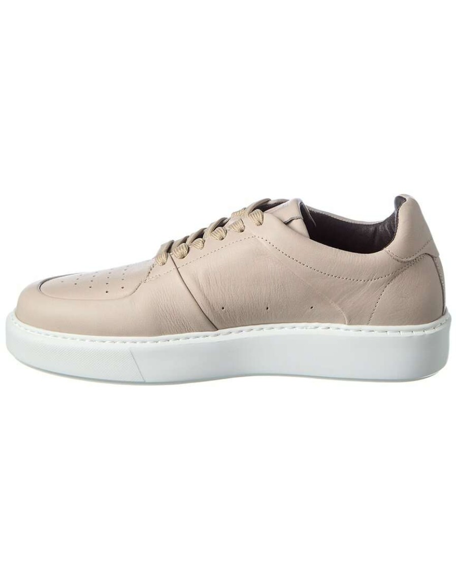 Shoes * | M By Bruno Magli Cesare Leather Sneaker Men Beige