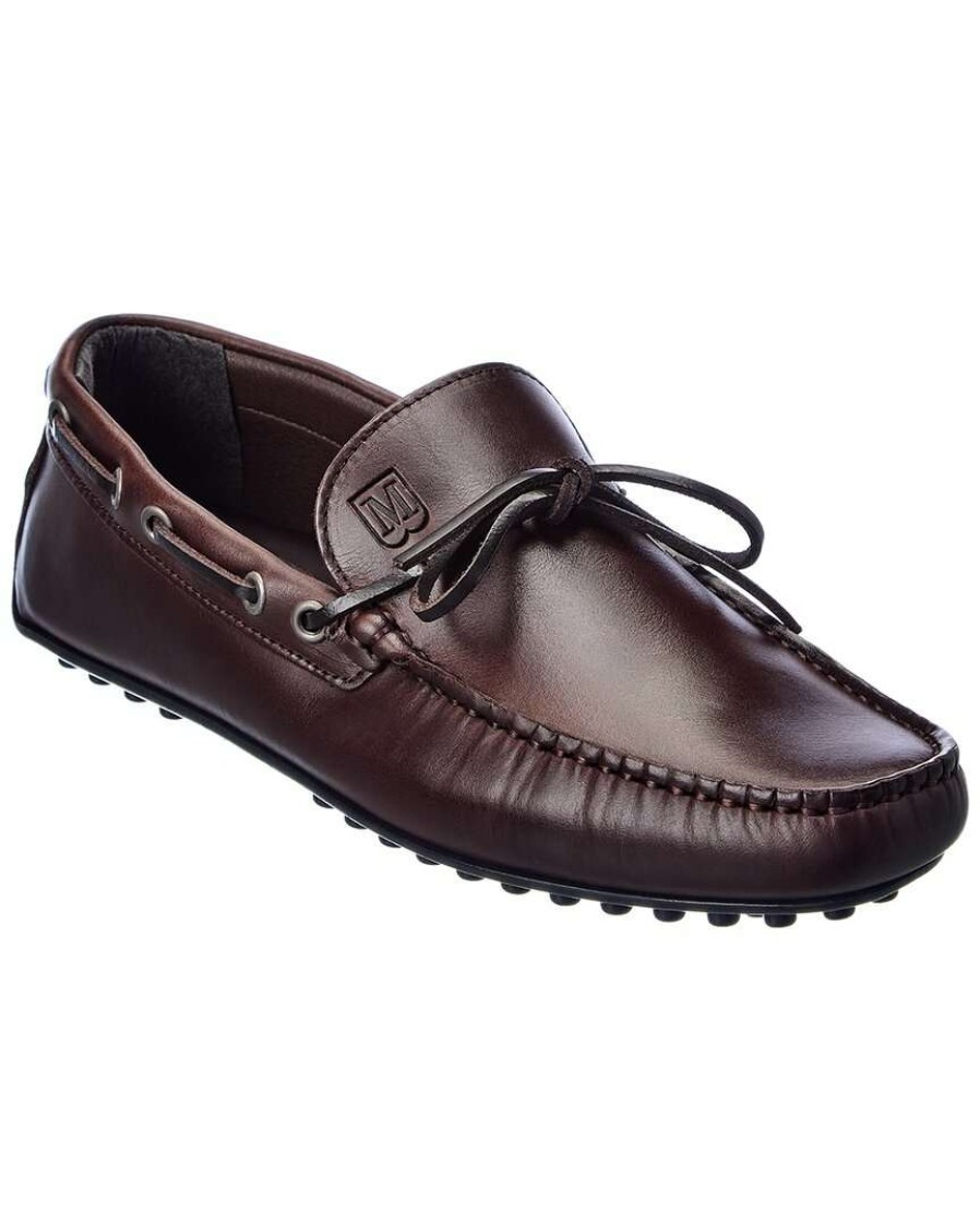 Shoes * | M By Bruno Magli Tino Leather Loafer Men Brown