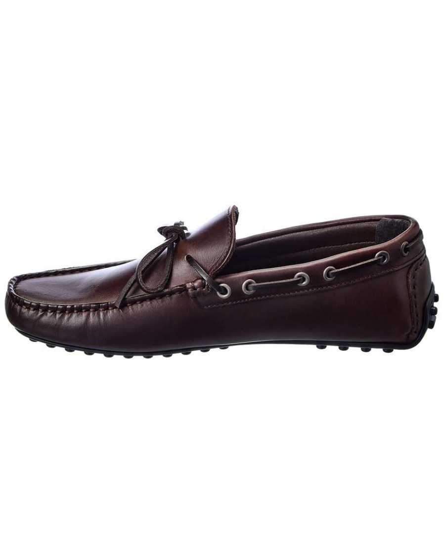 Shoes * | M By Bruno Magli Tino Leather Loafer Men Brown