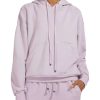 Clothing * | Staud Womens Logo Cozy Hoodie Lavender