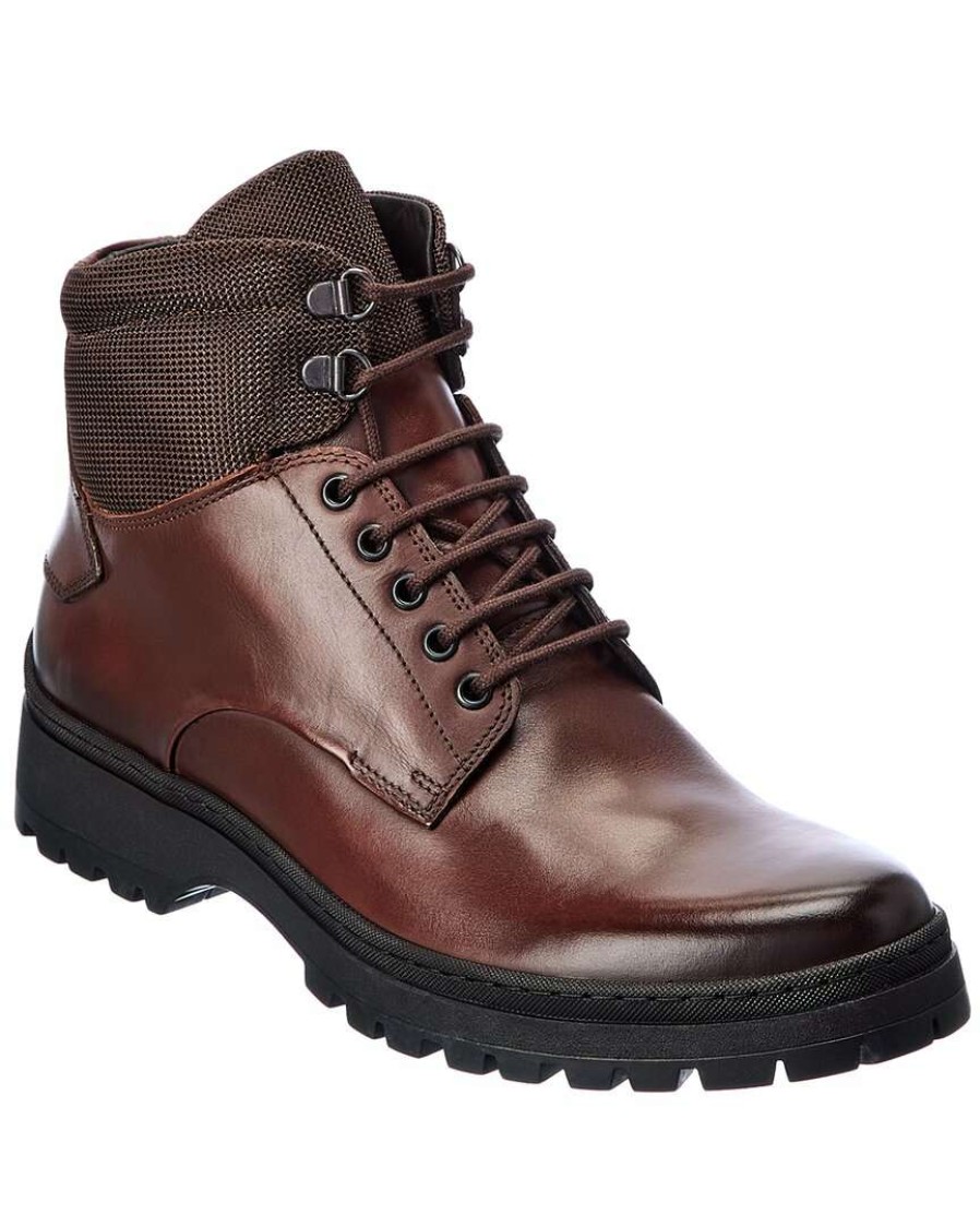 Shoes * | M By Bruno Magli Val Leather Boot Men Brown