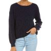 Clothing * | Raffi Rib & Cable Sweater Women Blue