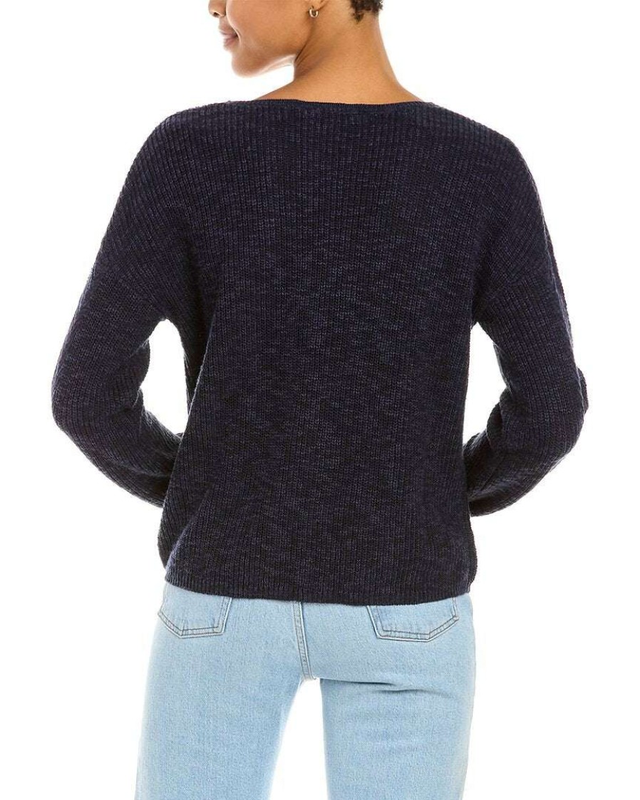 Clothing * | Raffi Rib & Cable Sweater Women Blue