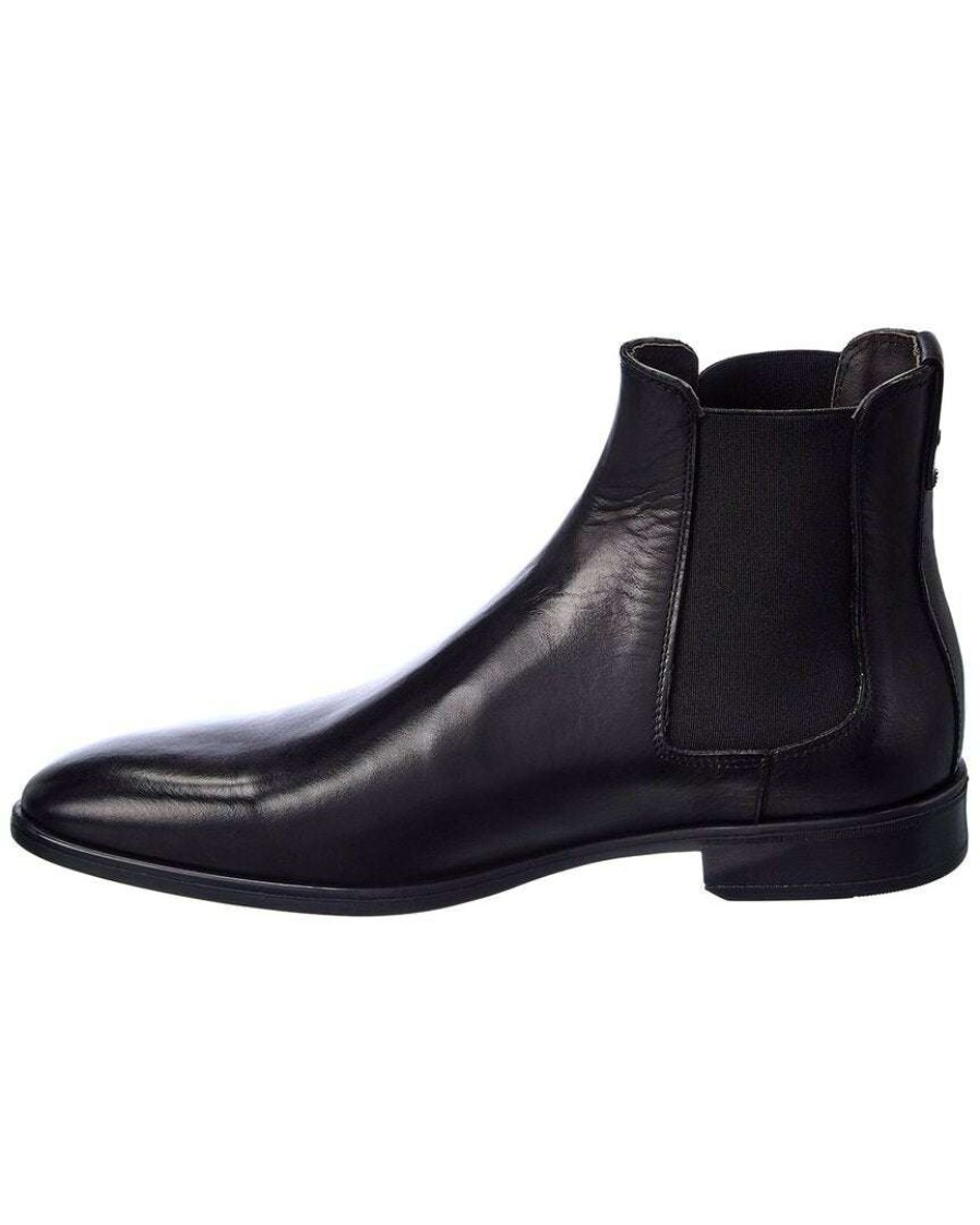 Shoes * | M By Bruno Magli Mariano Leather Boot Men Black