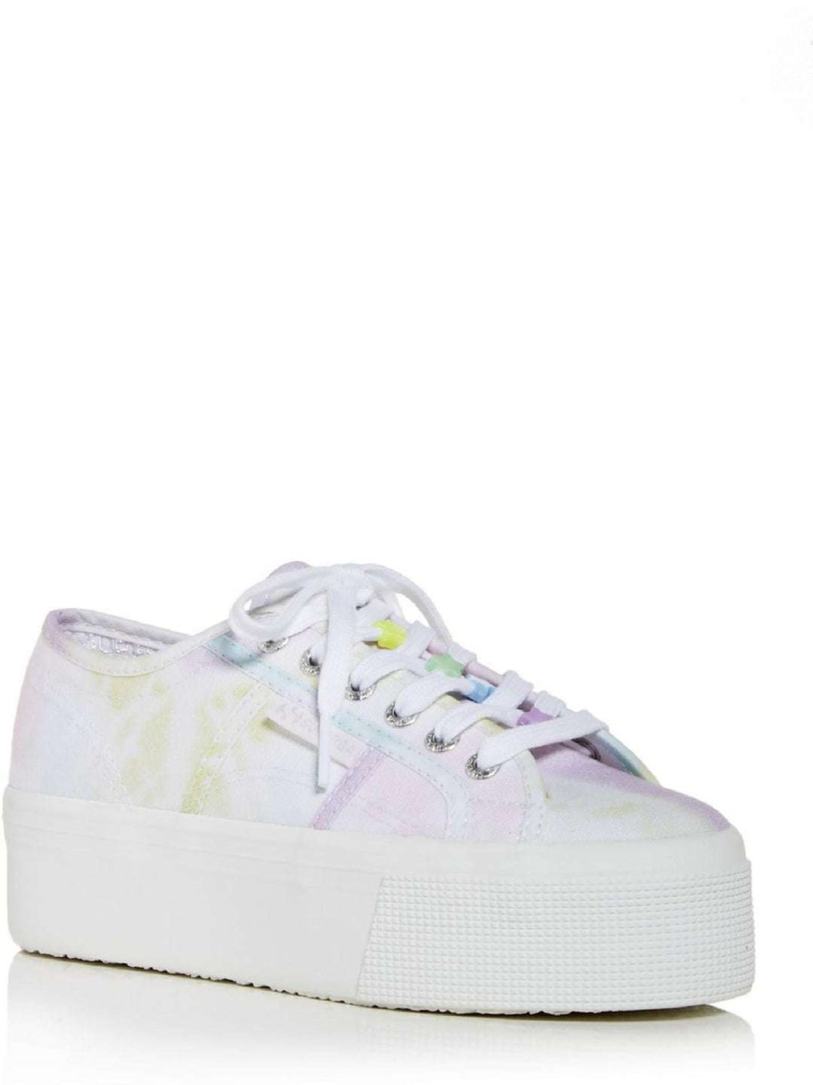 Shoes * | Superga Stars Womens Canvas Flatform Fashion Sneakers Multi Candy