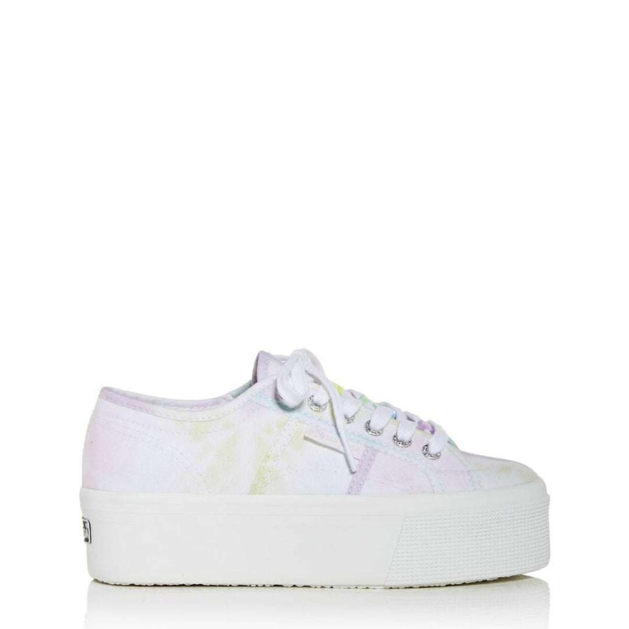 Shoes * | Superga Stars Womens Canvas Flatform Fashion Sneakers Multi Candy