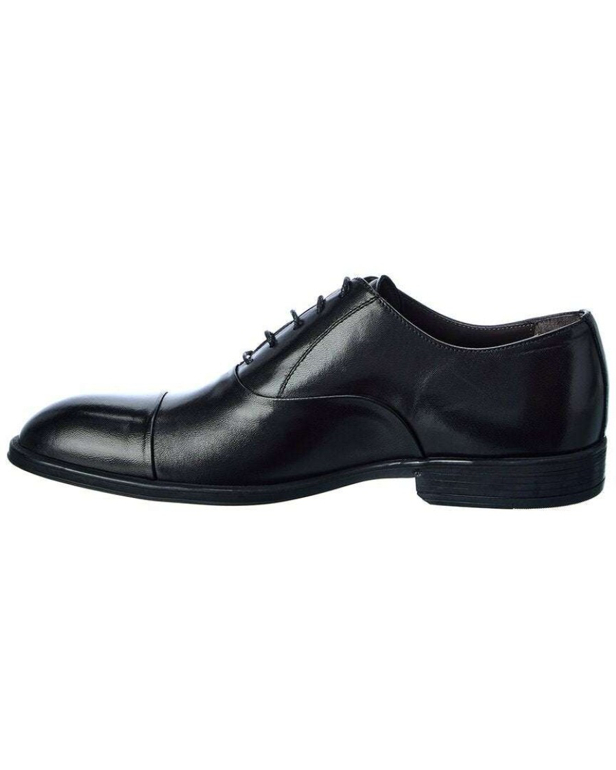 Shoes * | M By Bruno Magli Ricci Leather Oxford Men Black