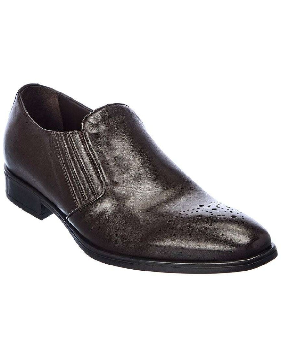 Shoes * | M By Bruno Magli Luciano Leather Loafer Men Brown