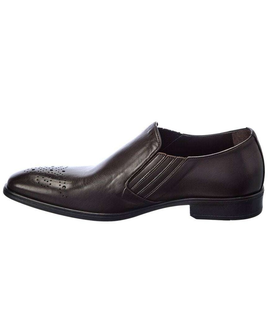 Shoes * | M By Bruno Magli Luciano Leather Loafer Men Brown