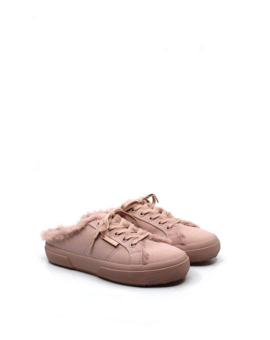 Shoes * | Superga 2402 Fur Mule Sneaker In Women Total Pink