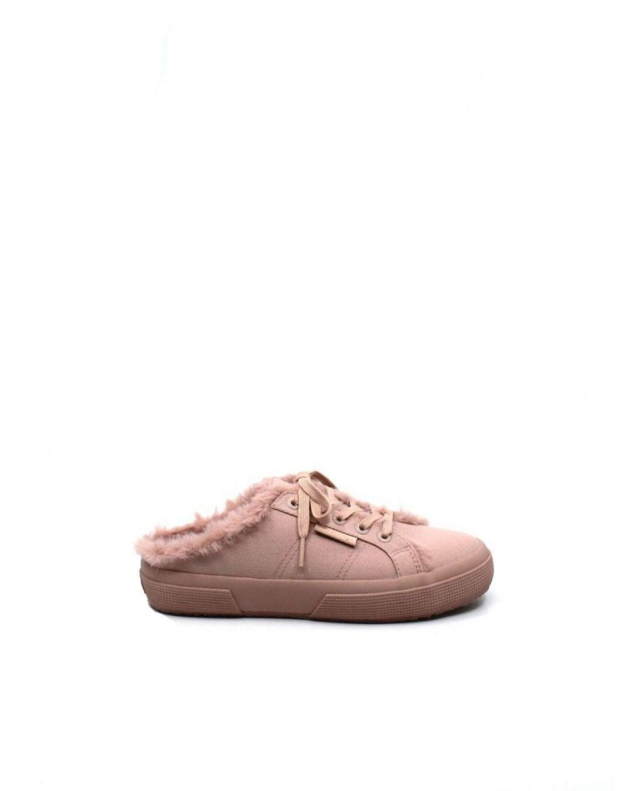 Shoes * | Superga 2402 Fur Mule Sneaker In Women Total Pink