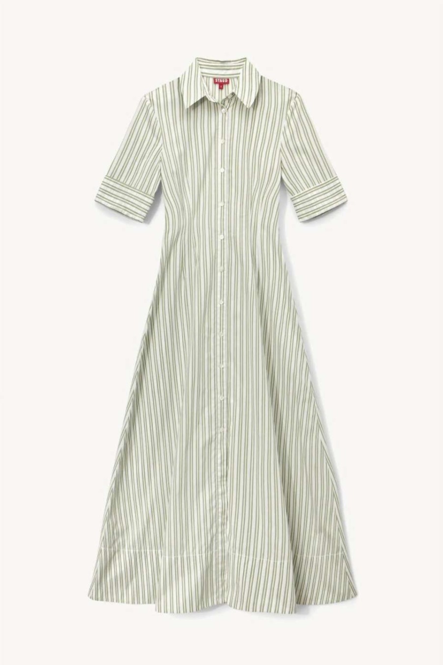 Clothing * | Staud Joan Maxi Dress In Women Moss Stripe