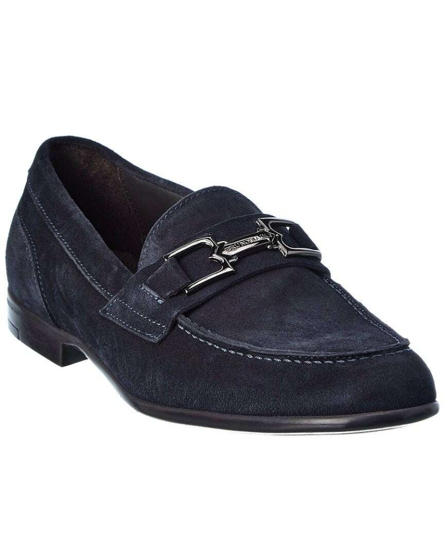 Shoes * | M By Bruno Magli Fermo Note Suede Loafer Men Blue