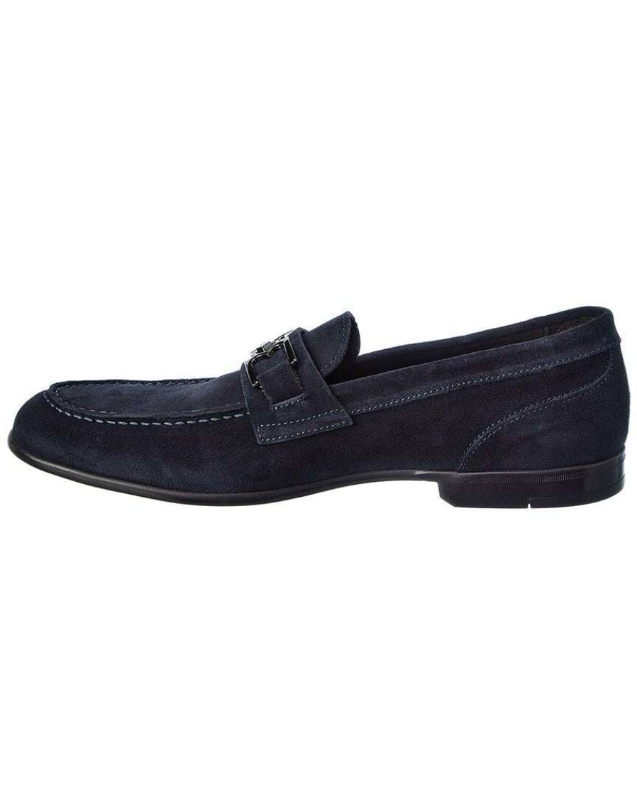 Shoes * | M By Bruno Magli Fermo Note Suede Loafer Men Blue