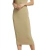 Clothing * | Lna Gaia Seamed Rib Dress In Women Pale Khaki