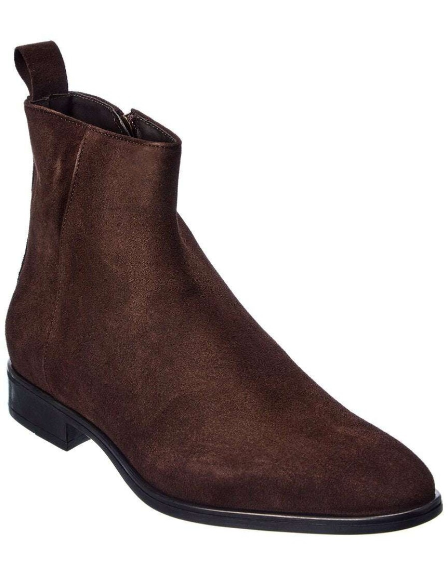 Shoes * | M By Bruno Magli Milton Suede Boot Men Brown