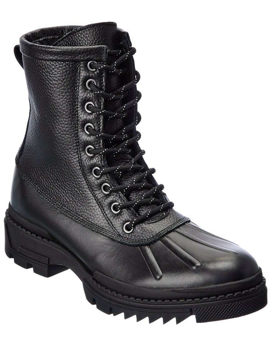 Shoes * | M By Bruno Magli Bismark Leather Boot Men Black