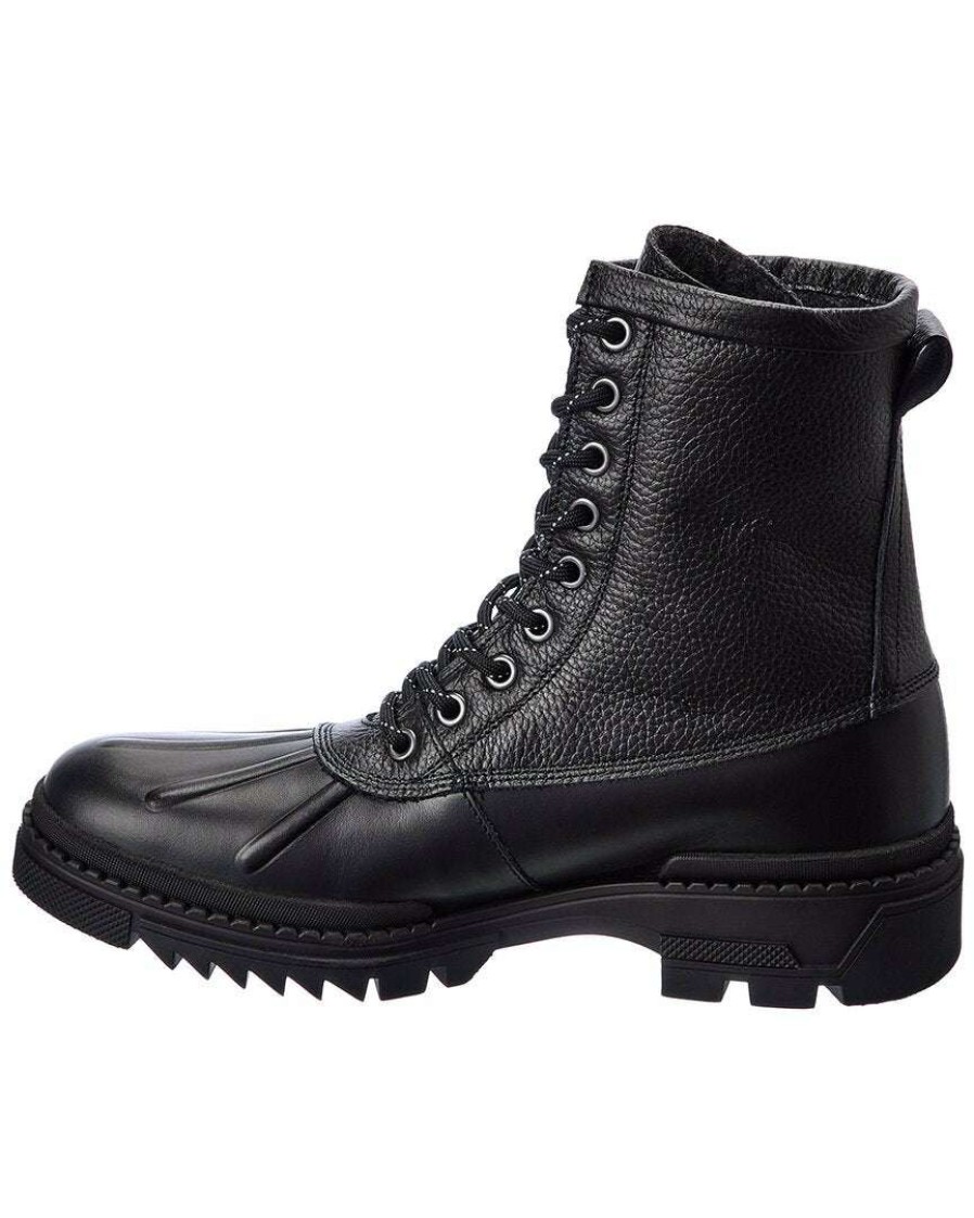 Shoes * | M By Bruno Magli Bismark Leather Boot Men Black