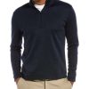 Clothing * | Raffi 1/2-Zip Mock Neck Shirt Men Blue