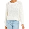 Clothing * | Raffi Raglan Sweater Women White