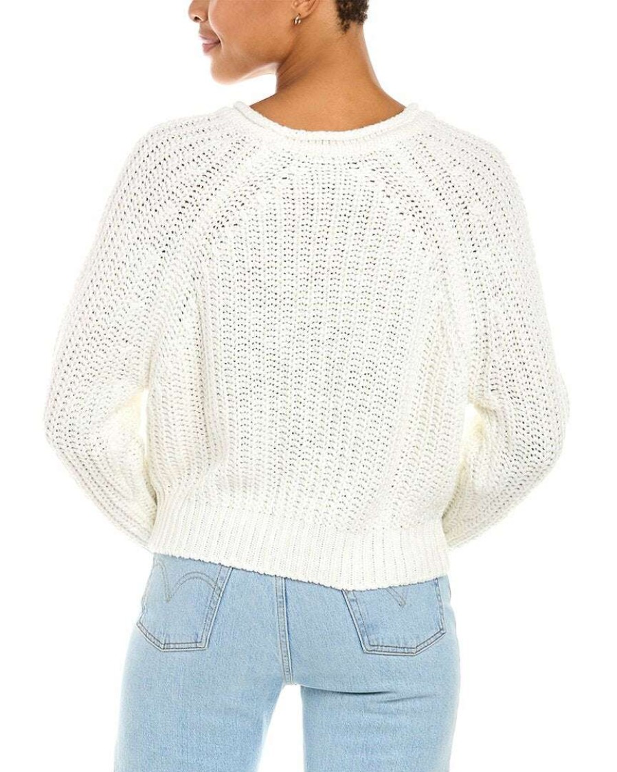 Clothing * | Raffi Raglan Sweater Women White