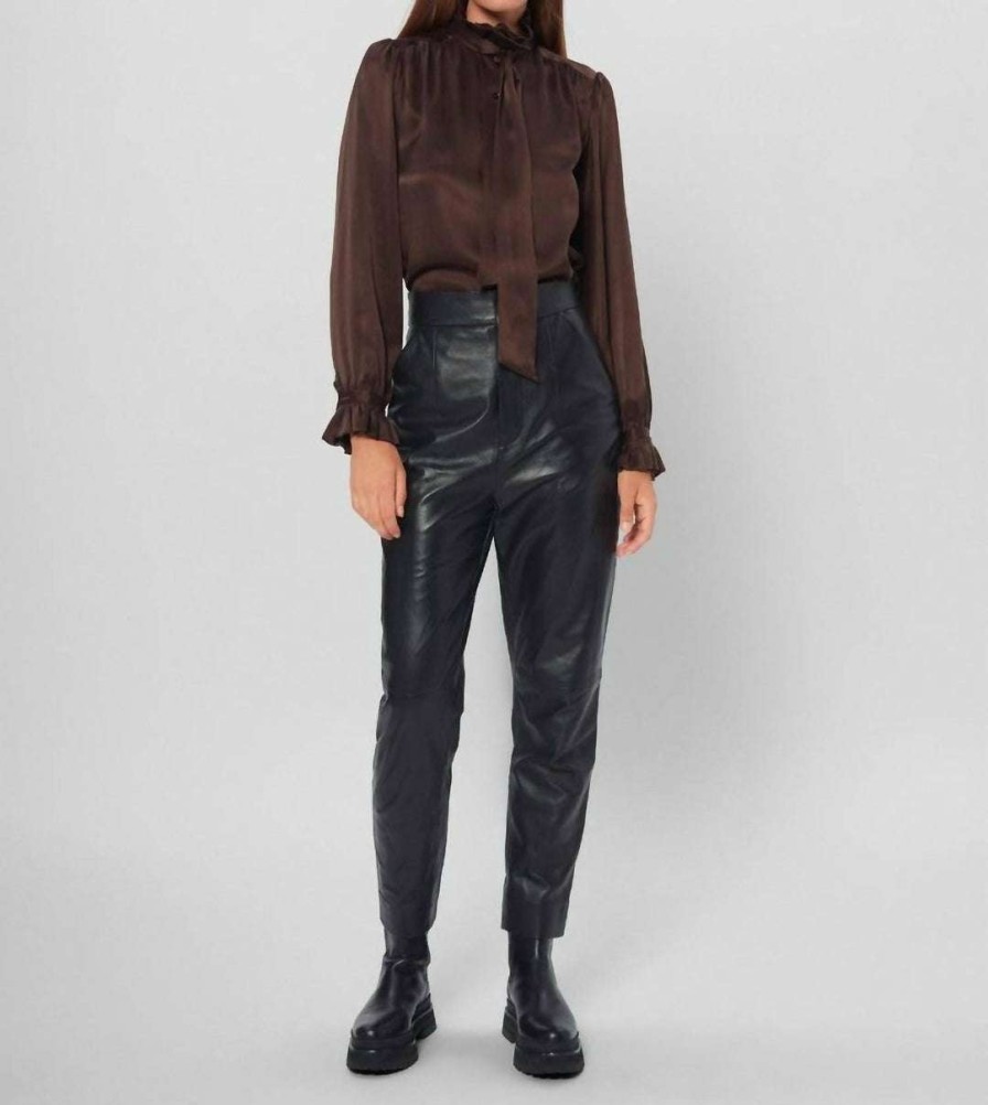 Clothing * | Equipment Loudette Silk Satin Shirt In Women Ganache