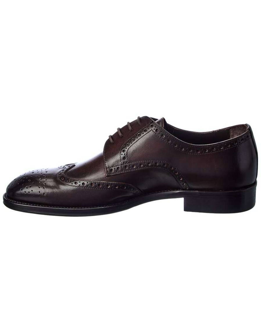 Shoes * | M By Bruno Magli Costa Leather Oxford Men Brown