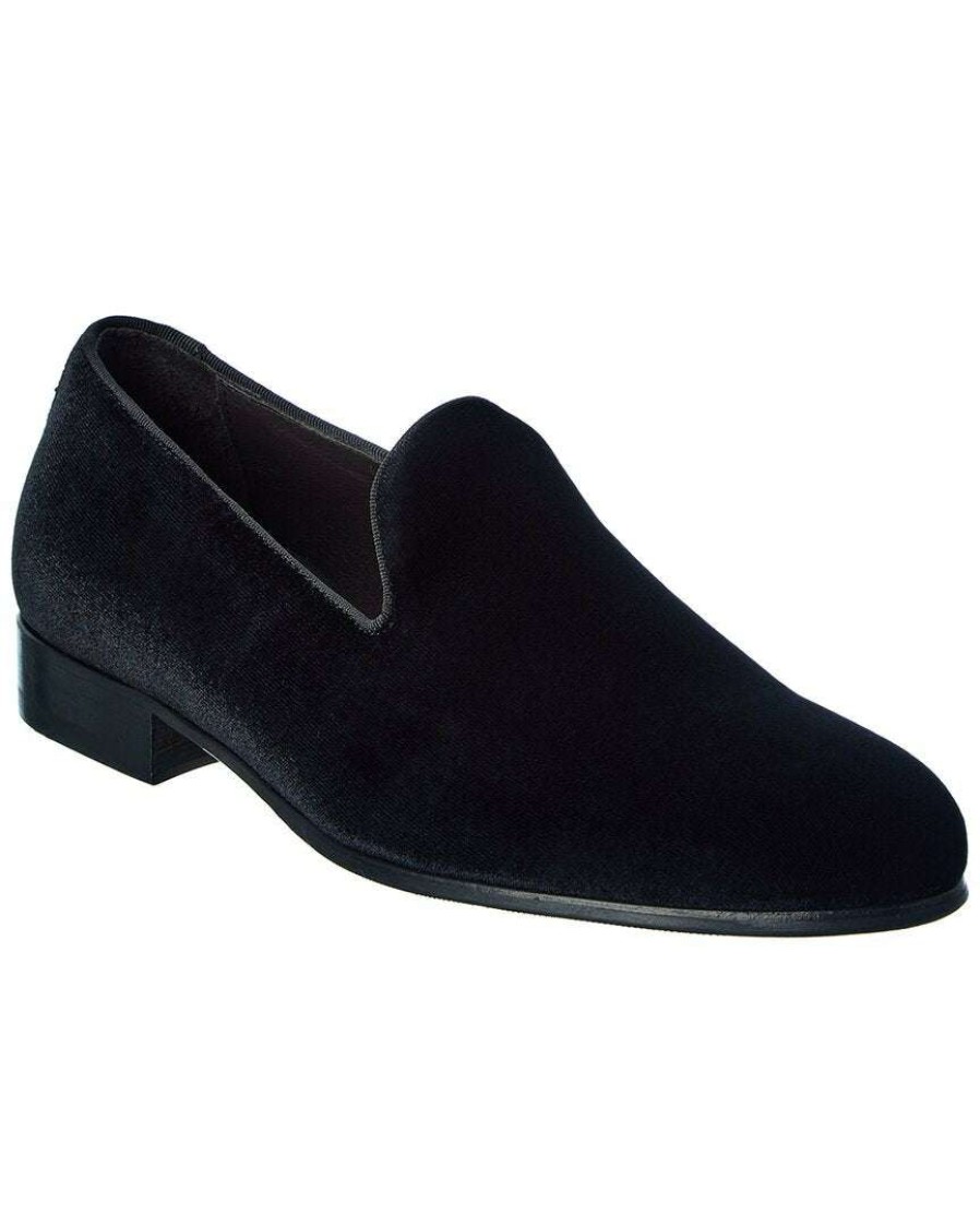 Shoes * | M By Bruno Magli Ellington Velvet Loafer Men Black