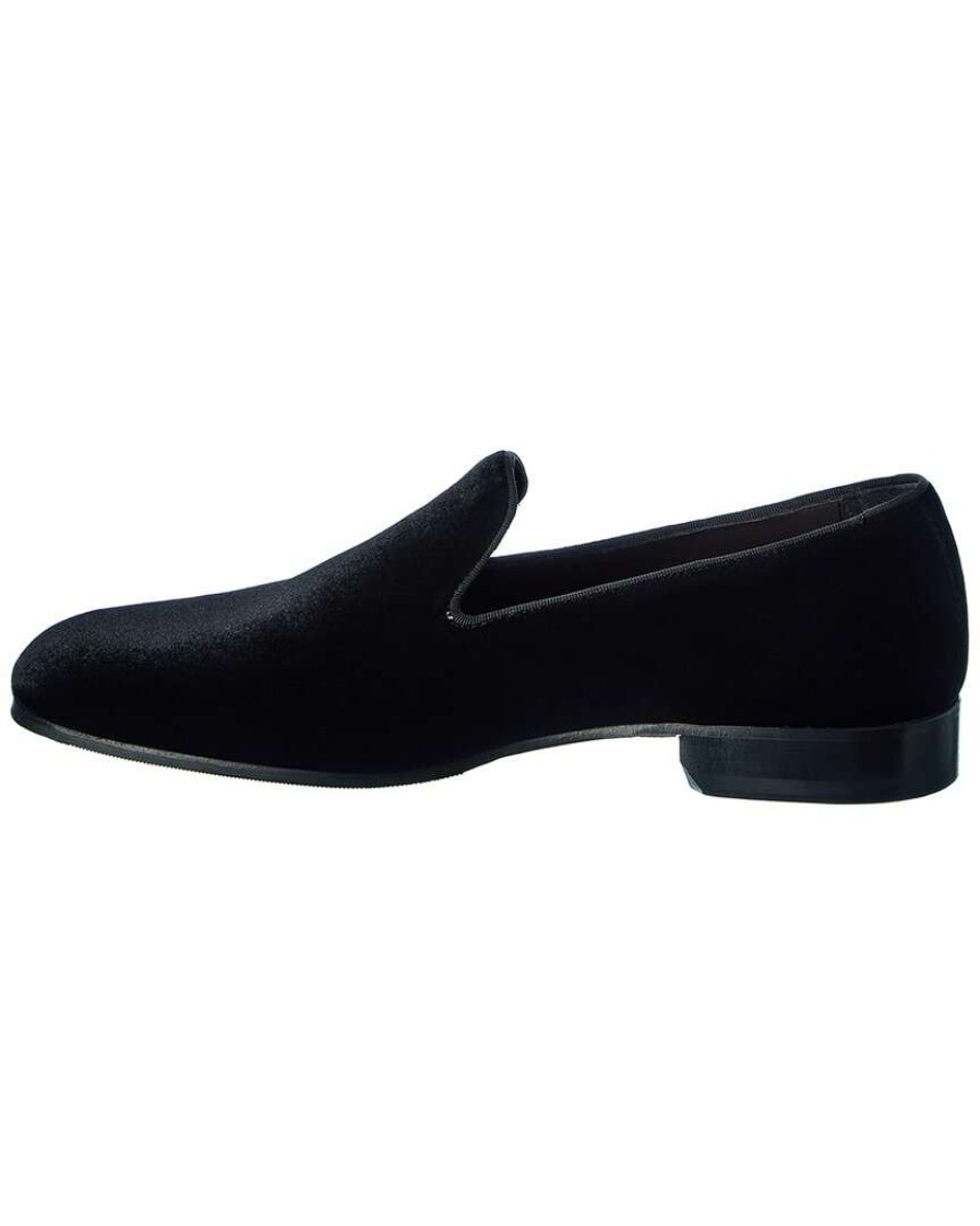 Shoes * | M By Bruno Magli Ellington Velvet Loafer Men Black