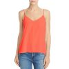 Clothing * | Equipment Layla Womens Silk Blend V Neck Top Hot Coral