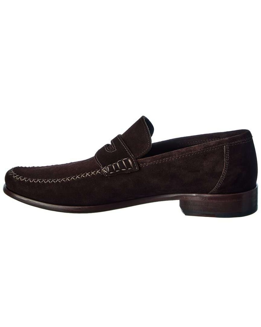 Shoes * | M By Bruno Magli Rho Suede Loafer Men Brown