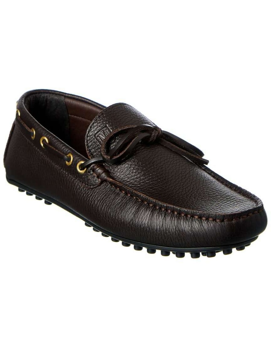 Shoes * | M By Bruno Magli Tino Leather Loafer Men Brown