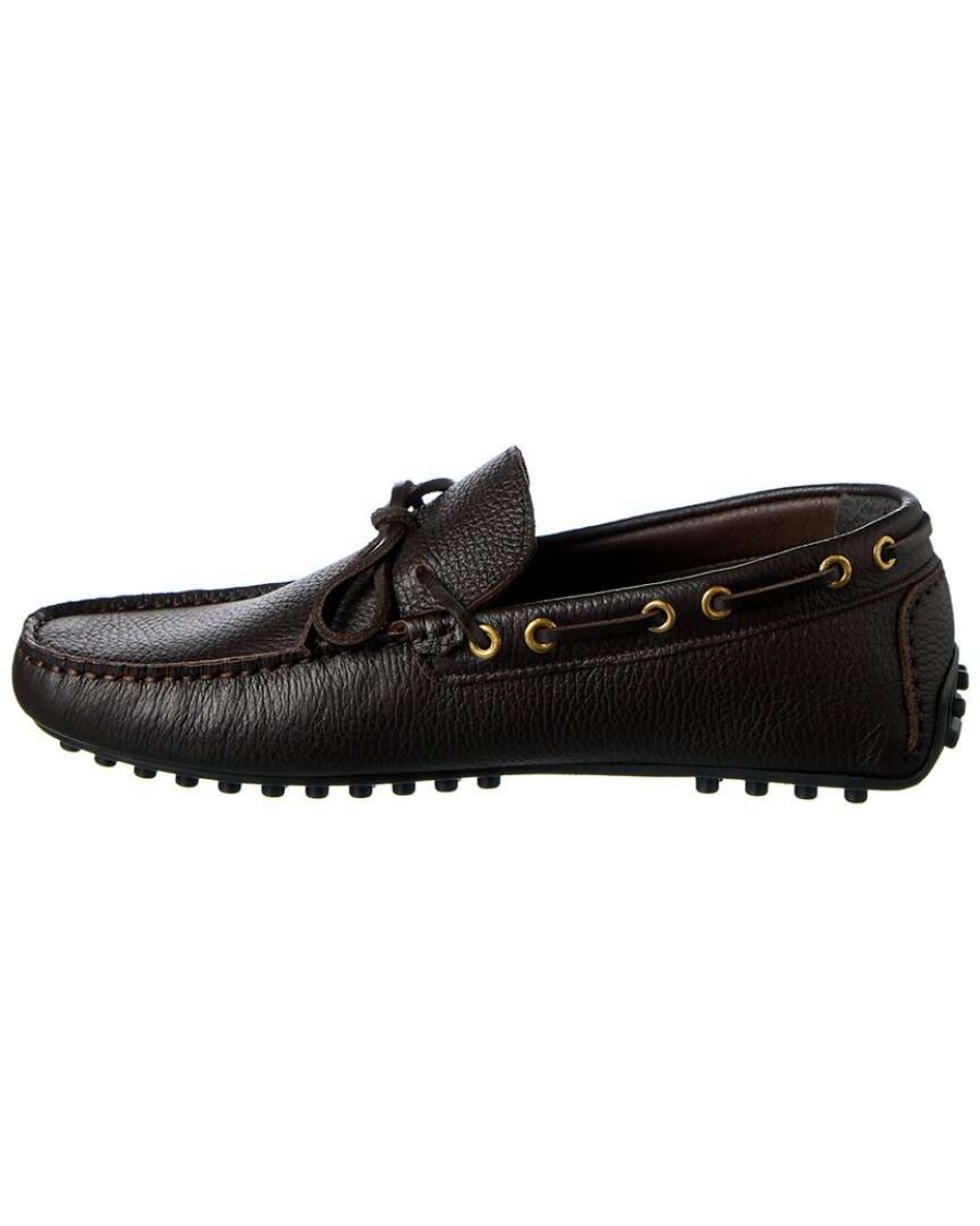 Shoes * | M By Bruno Magli Tino Leather Loafer Men Brown